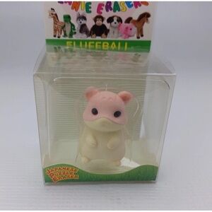 Ty Beanie Eraserz Fluffball the Hamster Japanese Puzzle Eraser NEW!
